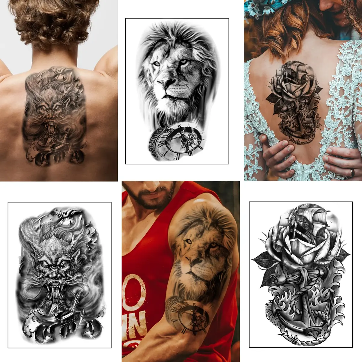 Yazhiji 36 Sheets Temporary Tattoos Stickers | Waterproof & Realistic Body Art for Adults & Kids - view 6