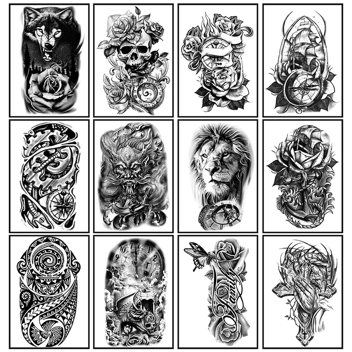 Yazhiji 36 Sheets Temporary Tattoos Stickers | Waterproof & Realistic Body Art for Adults & Kids - view 2