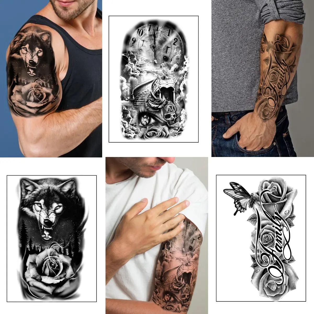 Yazhiji 36 Sheets Temporary Tattoos Stickers | Waterproof & Realistic Body Art for Adults & Kids - view 4