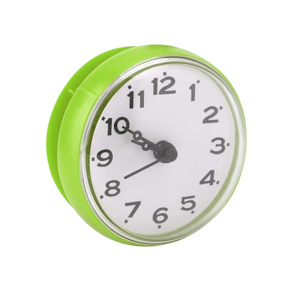 Pomya Bathroom Clock, Suction Cup Wall Clock for Kitchen & Bathroom | Waterproof, 7x4cm, Green - view 7