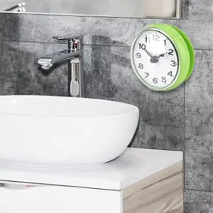 Pomya Bathroom Clock, Suction Cup Wall Clock for Kitchen & Bathroom | Waterproof, 7x4cm, Green - view 5