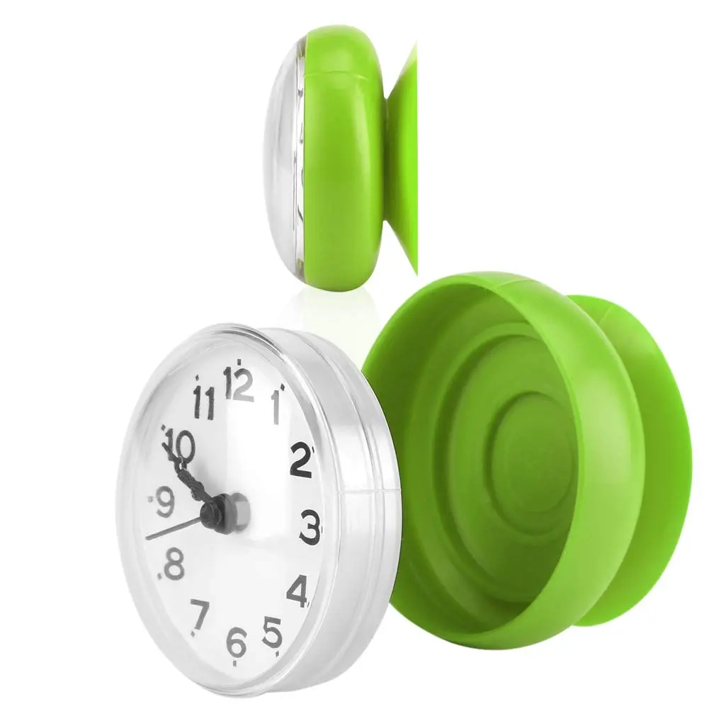 Pomya Bathroom Clock, Suction Cup Wall Clock for Kitchen & Bathroom | Waterproof, 7x4cm, Green - view 6