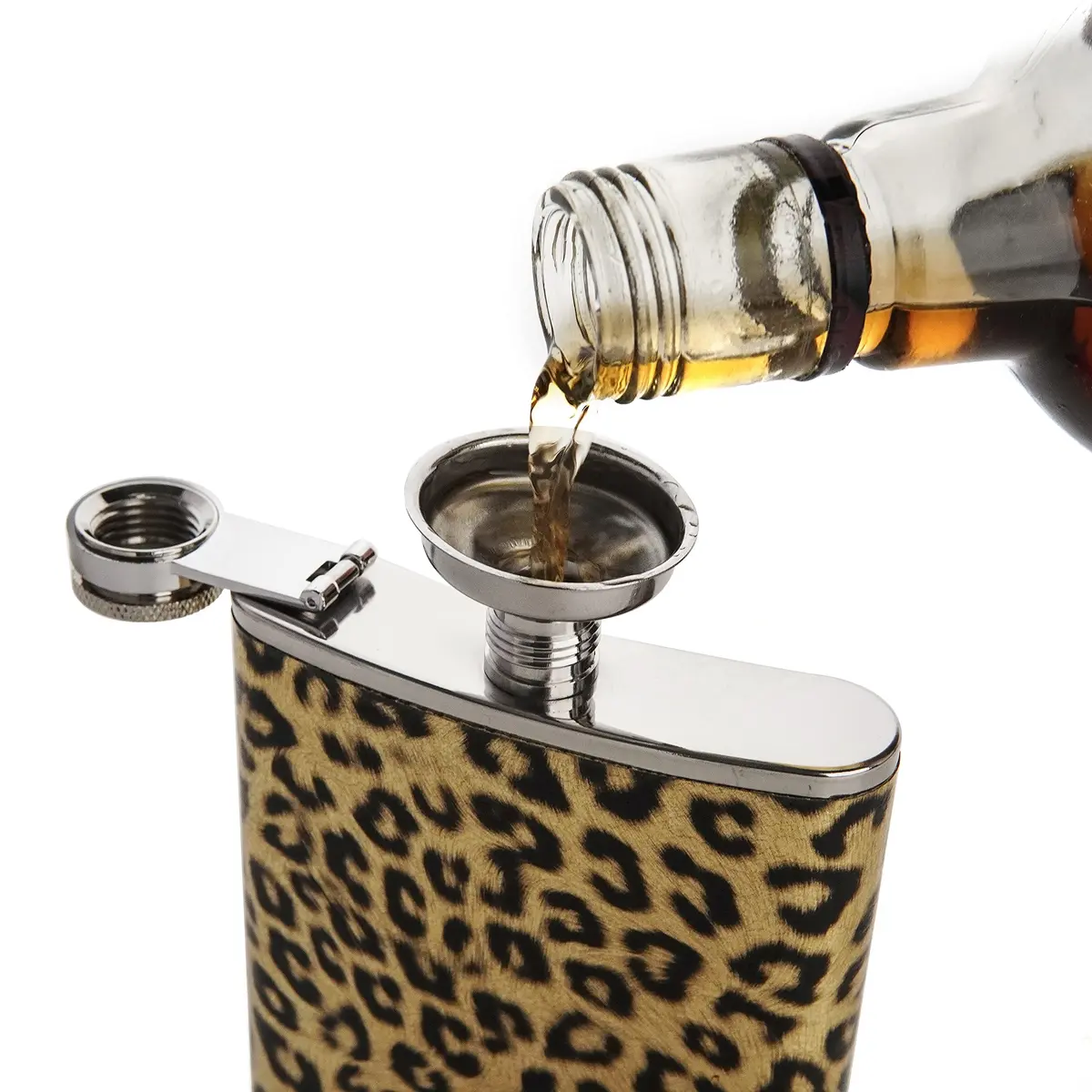 Eohak Leopard Print Flask 210ml (7oz) | Fun & Leakproof Stainless Steel for Parties - view 2