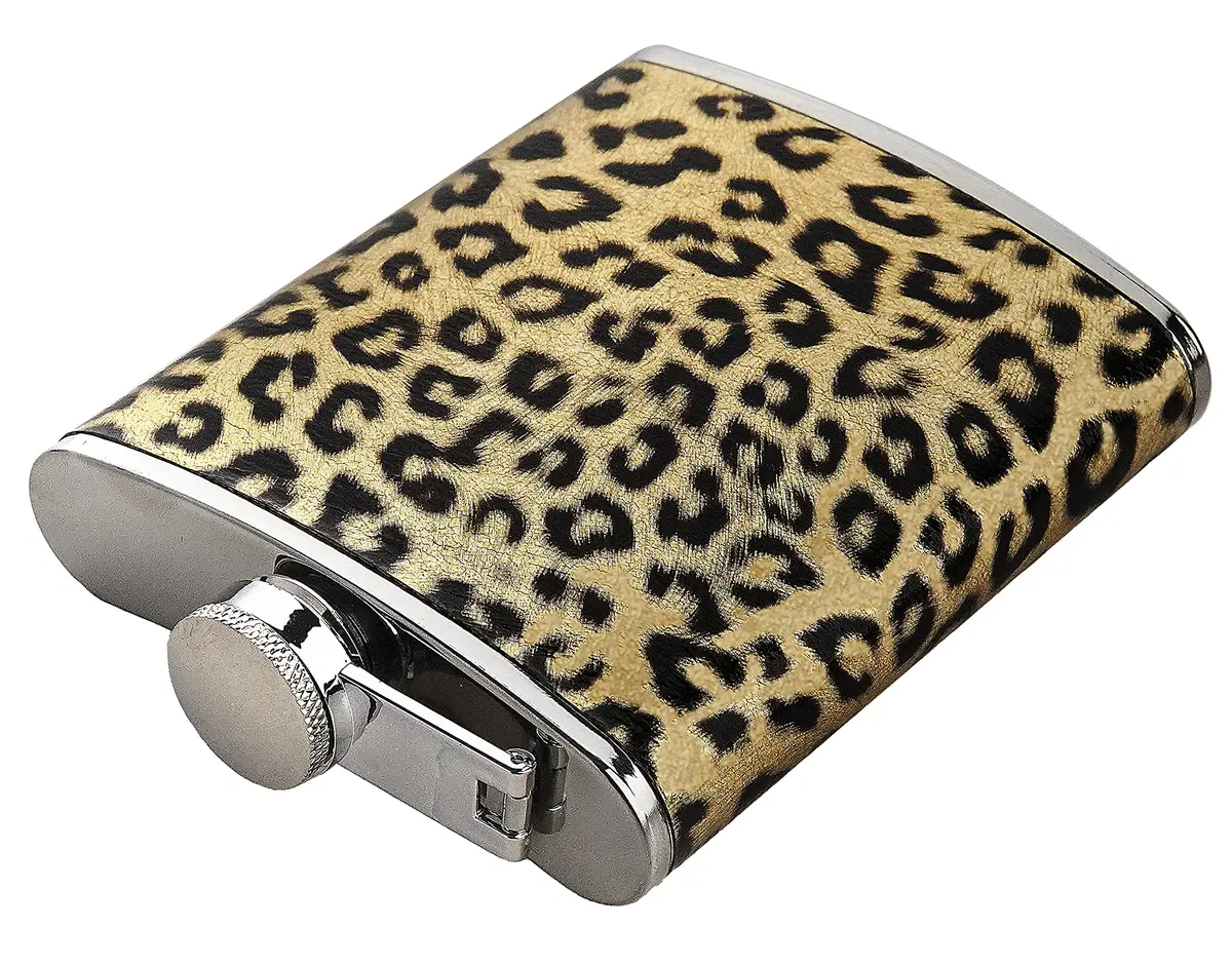 Eohak Leopard Print Flask 210ml (7oz) | Fun & Leakproof Stainless Steel for Parties - view 4