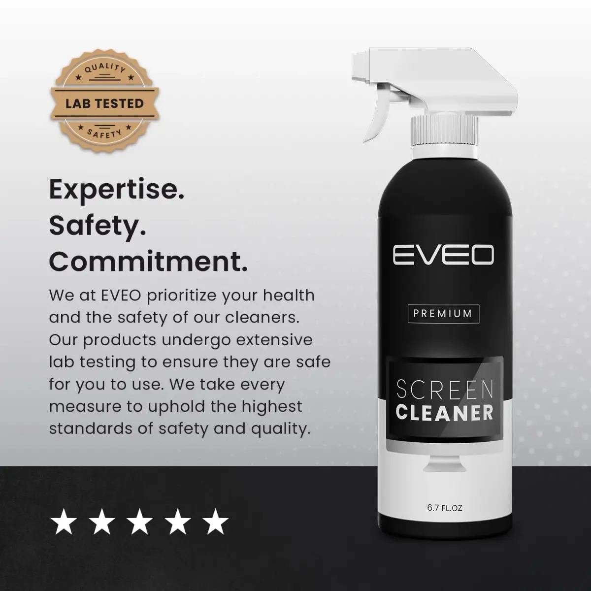 EVEO Screen Cleaner Spray with Microfiber Cloth - 200ml (6.76 Fl Oz) | Streak-Free Shine for All Screens - view 8