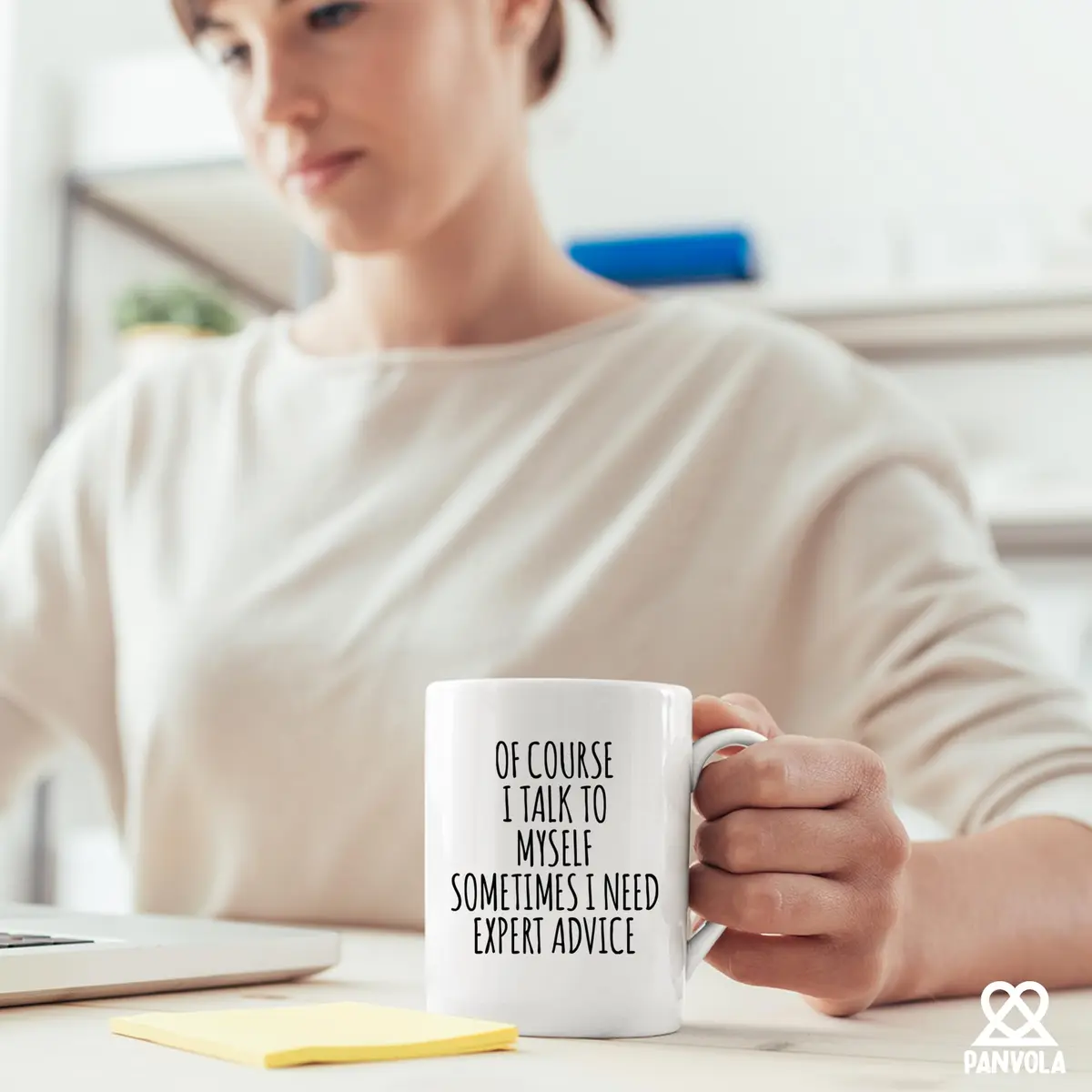 Panvola Of Course I Talk To Myself Sometimes I Need Expert Advice Sarcastic Gift For Coworker Boss Humorous Coffee Mug 11 oz - view 4