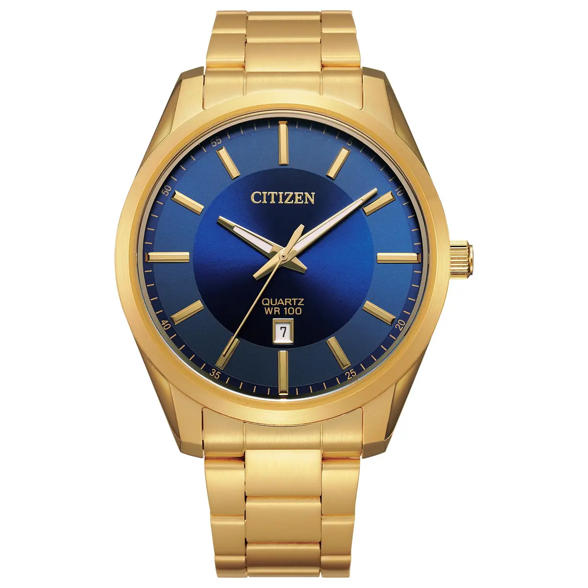 Citizen Quartz BI1032-58L Men's Watch 42mm (1.65 in) Gold-Tone Stainless Steel Bracelet with Blue Dial | Classic Analog Watch - main product image