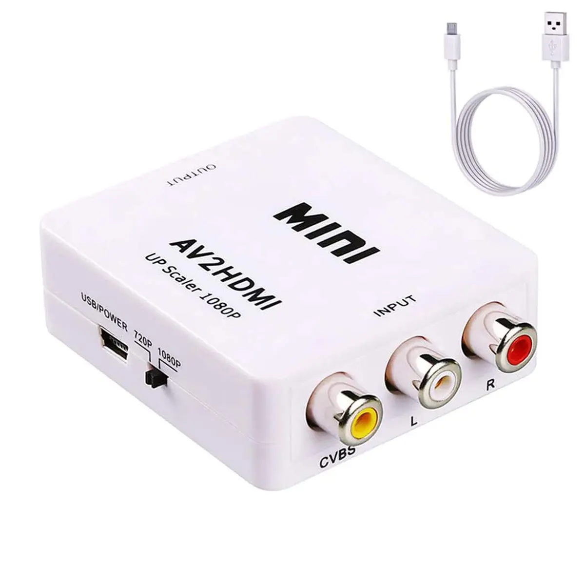 ABLEWE RCA to HDMI Converter 1080P AV to HDMI Composite Video Audio Adapter Support PAL/NTSC - main product image