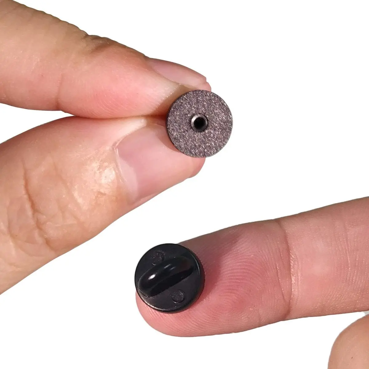 TTSAM Rubber Pin Backs 11mm (0.433 inch) Black 100-Pack | Secure Locking for Lapel Pins - view 4