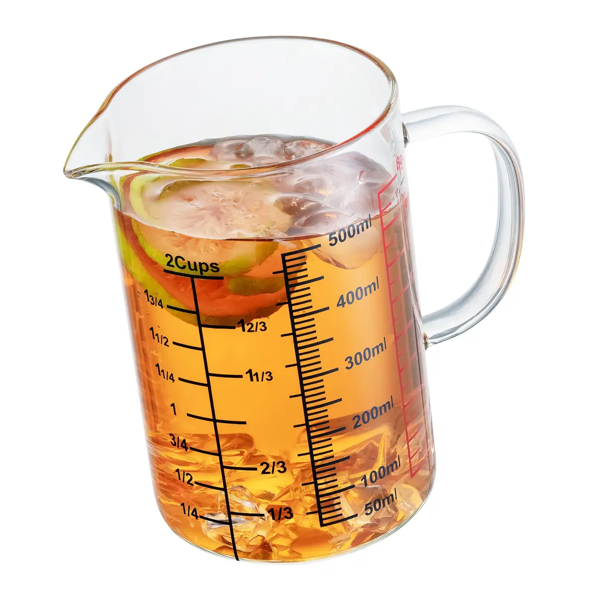 Ackers BORO3.3 Glass Measuring Cup 500ml | Insulated Handle & V-Shaped Spout - view 6