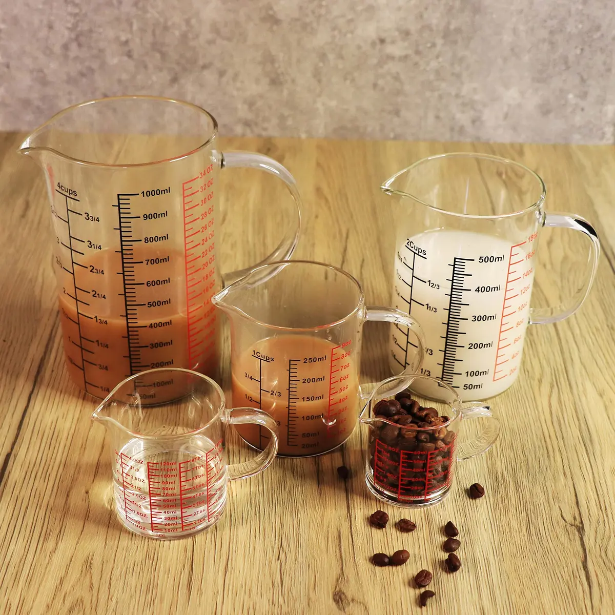 Ackers BORO3.3 Glass Measuring Cup 500ml | Insulated Handle & V-Shaped Spout - view 7