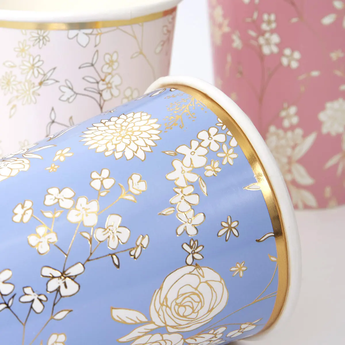 Meri Meri Flower Cups for Parties | Floral Floral Design, 9oz Capacity, Pack of 8 - view 5