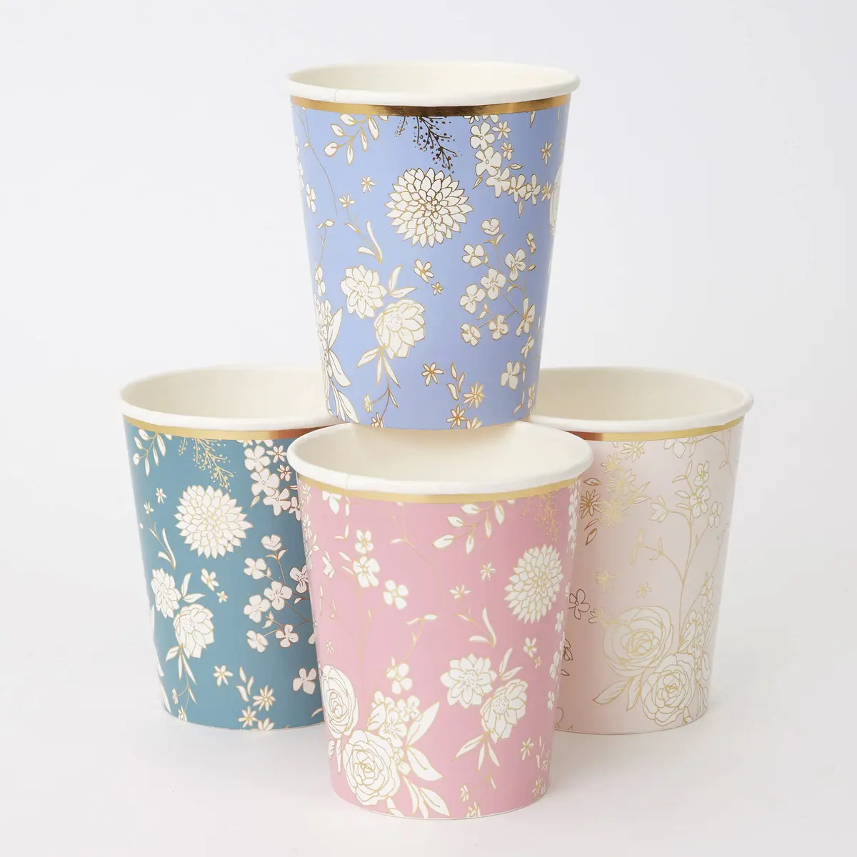 Meri Meri Flower Cups for Parties | Floral Floral Design, 9oz Capacity, Pack of 8 - view 3