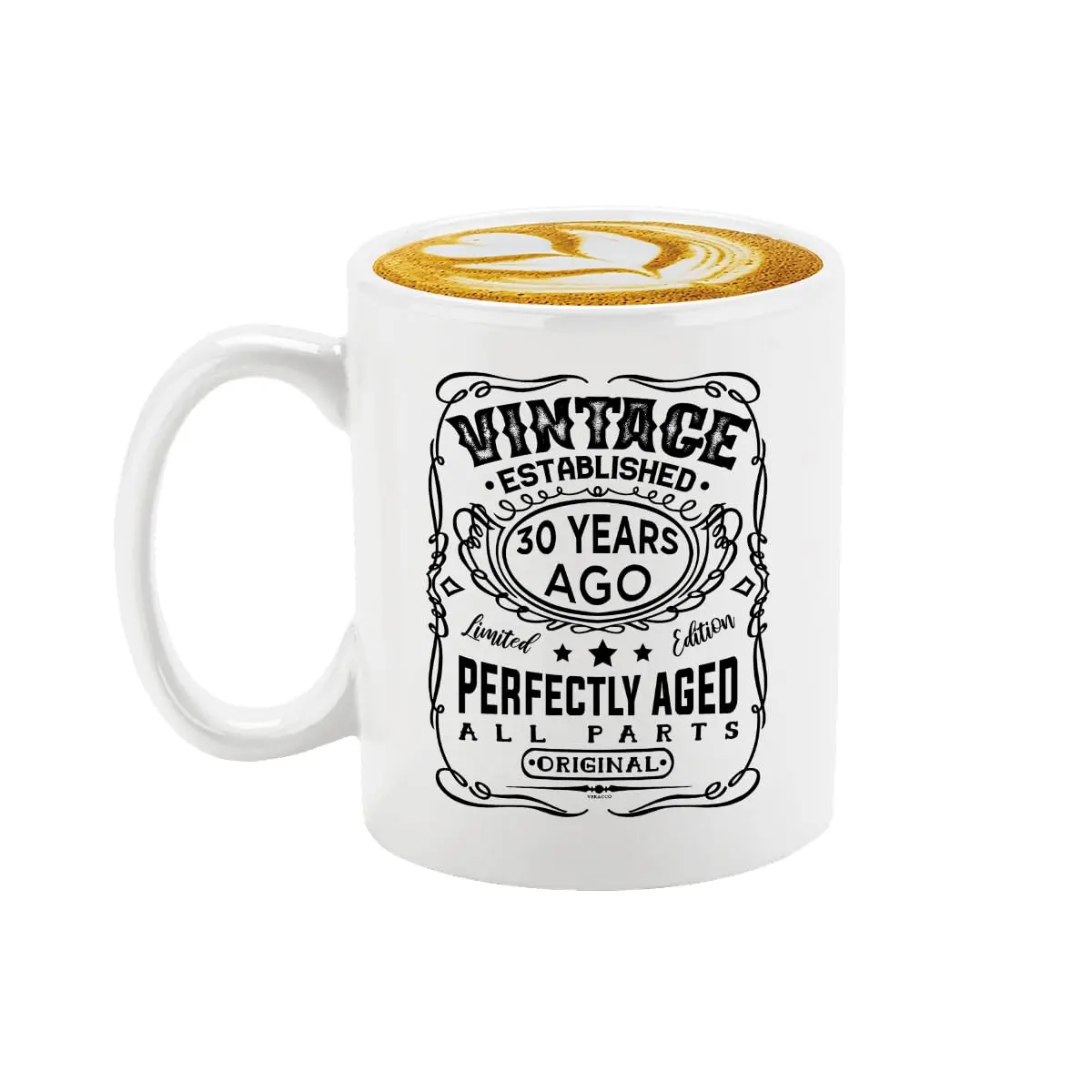 Veracco Vintage Established 1995 30th Birthday Ceramic Coffee Mug 325ml (11 Fl Oz) | Funny Gift for Him Her - main product image