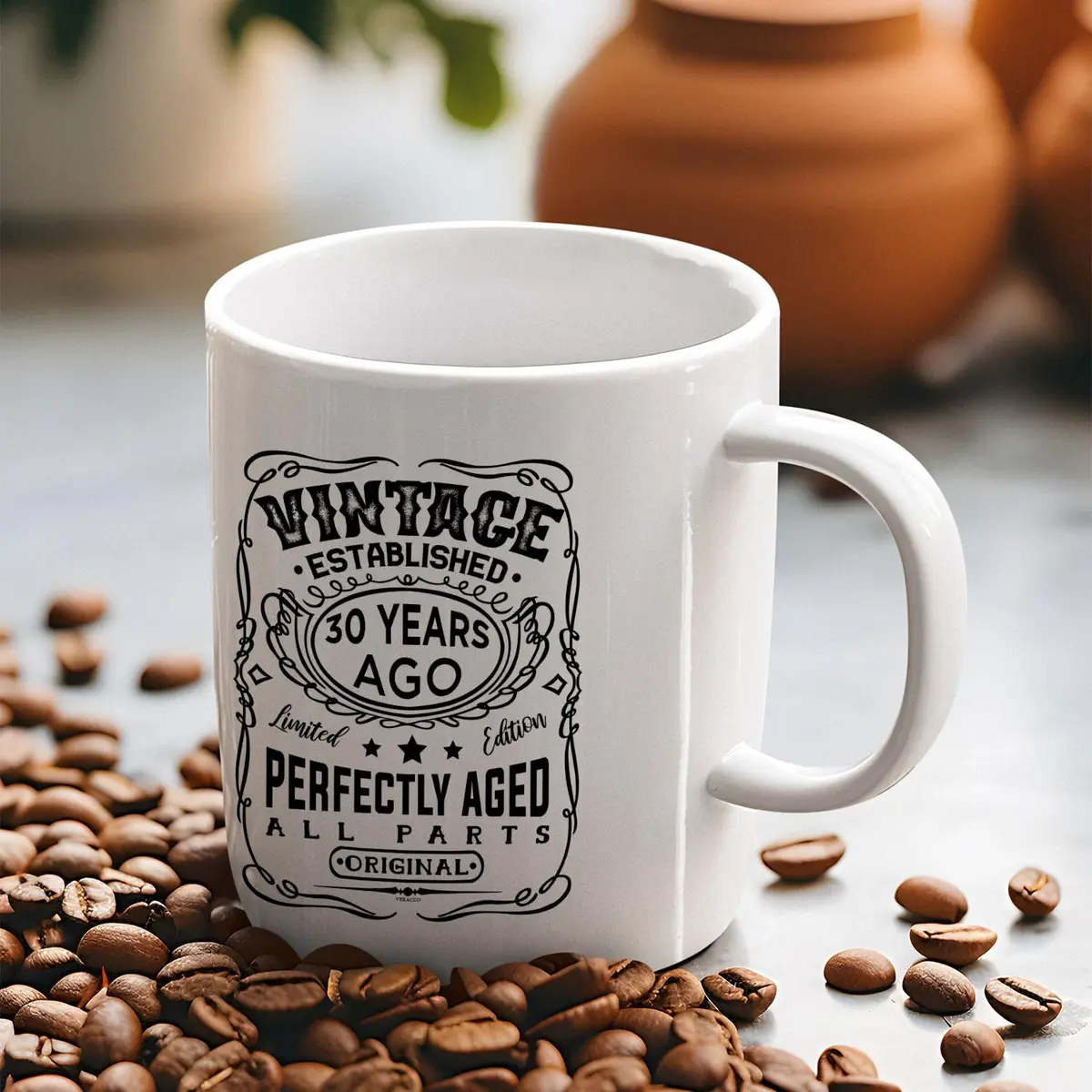 Veracco Vintage Established 1995 30th Birthday Ceramic Coffee Mug 325ml (11 Fl Oz) | Funny Gift for Him Her - view 5