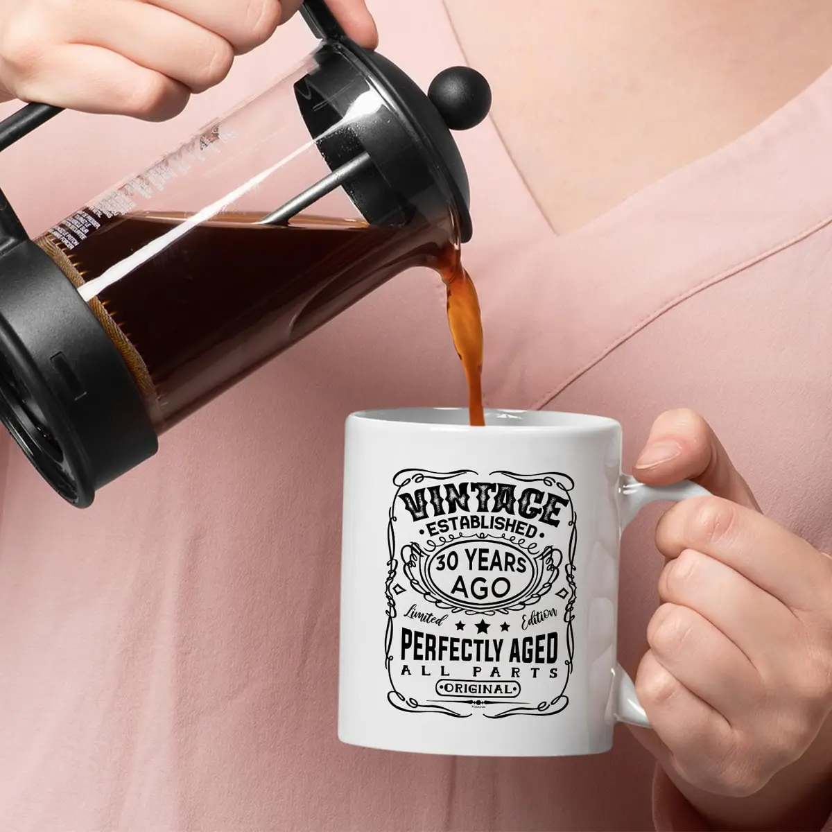 Veracco Vintage Established 1995 30th Birthday Ceramic Coffee Mug 325ml (11 Fl Oz) | Funny Gift for Him Her - view 9