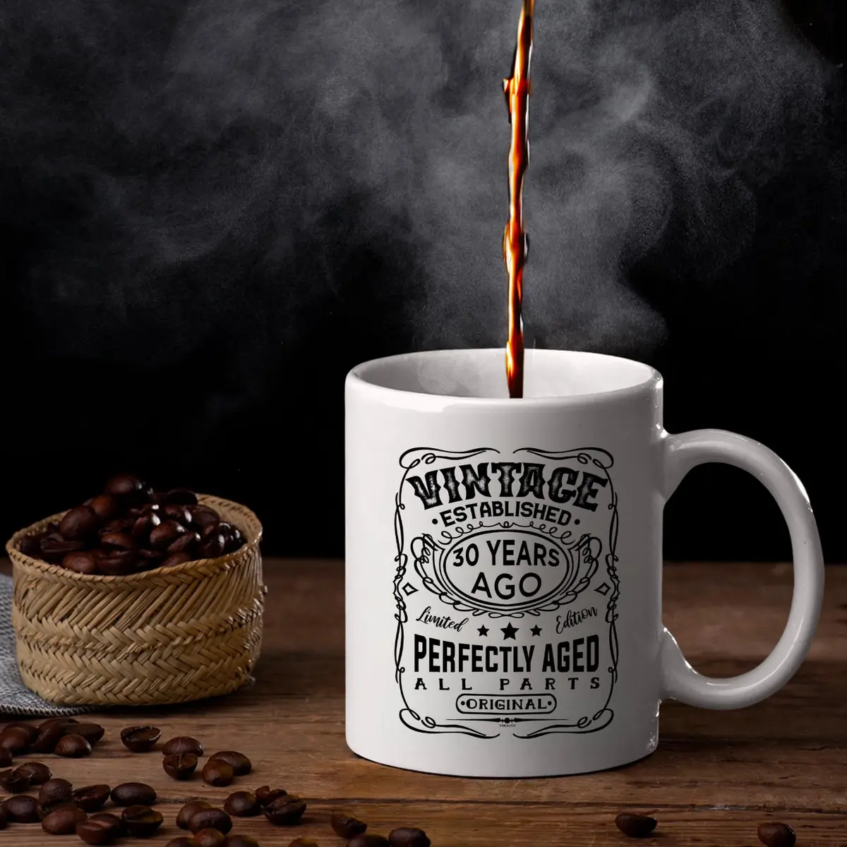Veracco Vintage Established 1995 30th Birthday Ceramic Coffee Mug 325ml (11 Fl Oz) | Funny Gift for Him Her - view 3