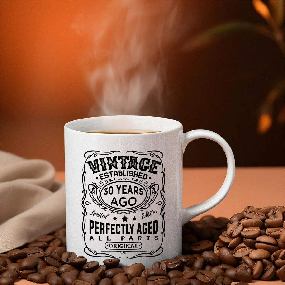 Veracco Vintage Established 1995 30th Birthday Ceramic Coffee Mug 325ml (11 Fl Oz) | Funny Gift for Him Her - view 4