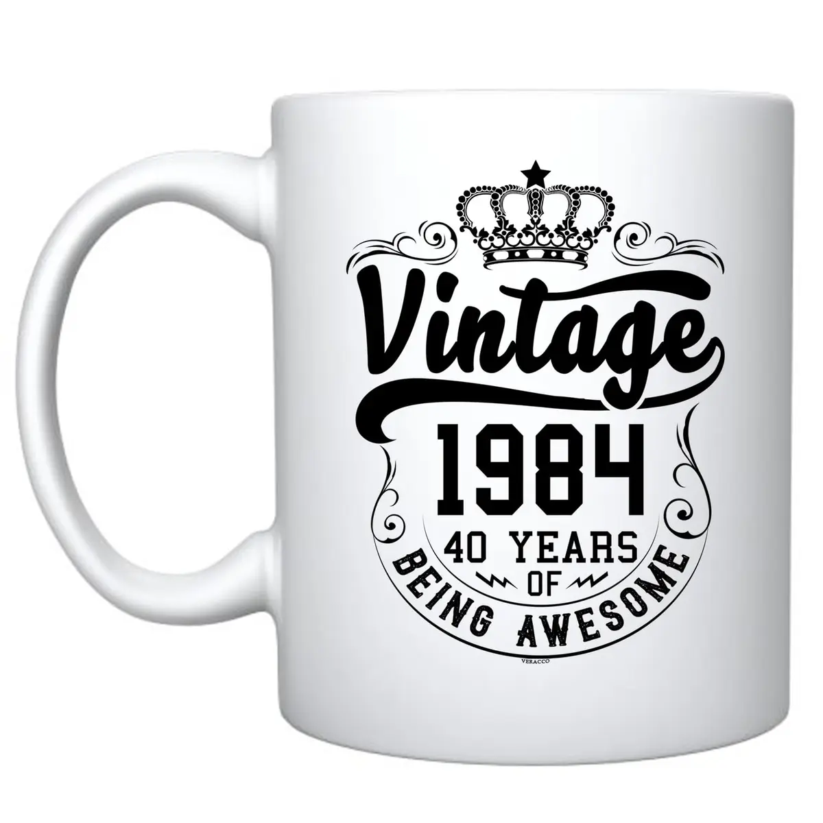 Veracco 1984 40 Years Of Being Awesome Ceramic Coffee Mug 11oz (325ml) | 40th Birthday Gift For Him Her - main product image