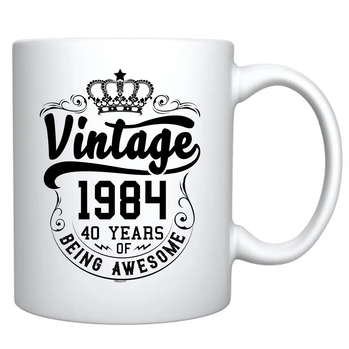 Veracco 1984 40 Years Of Being Awesome Ceramic Coffee Mug 11oz (325ml) | 40th Birthday Gift For Him Her - view 2