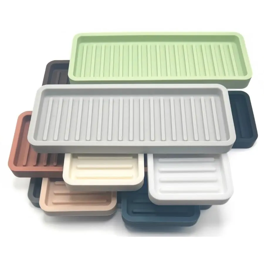 Happitasa Silicone Sink and Surface Organizer Tray, 12"x4" | Heat Safe, Dishwasher Safe, Bathroom & Kitchen - view 11