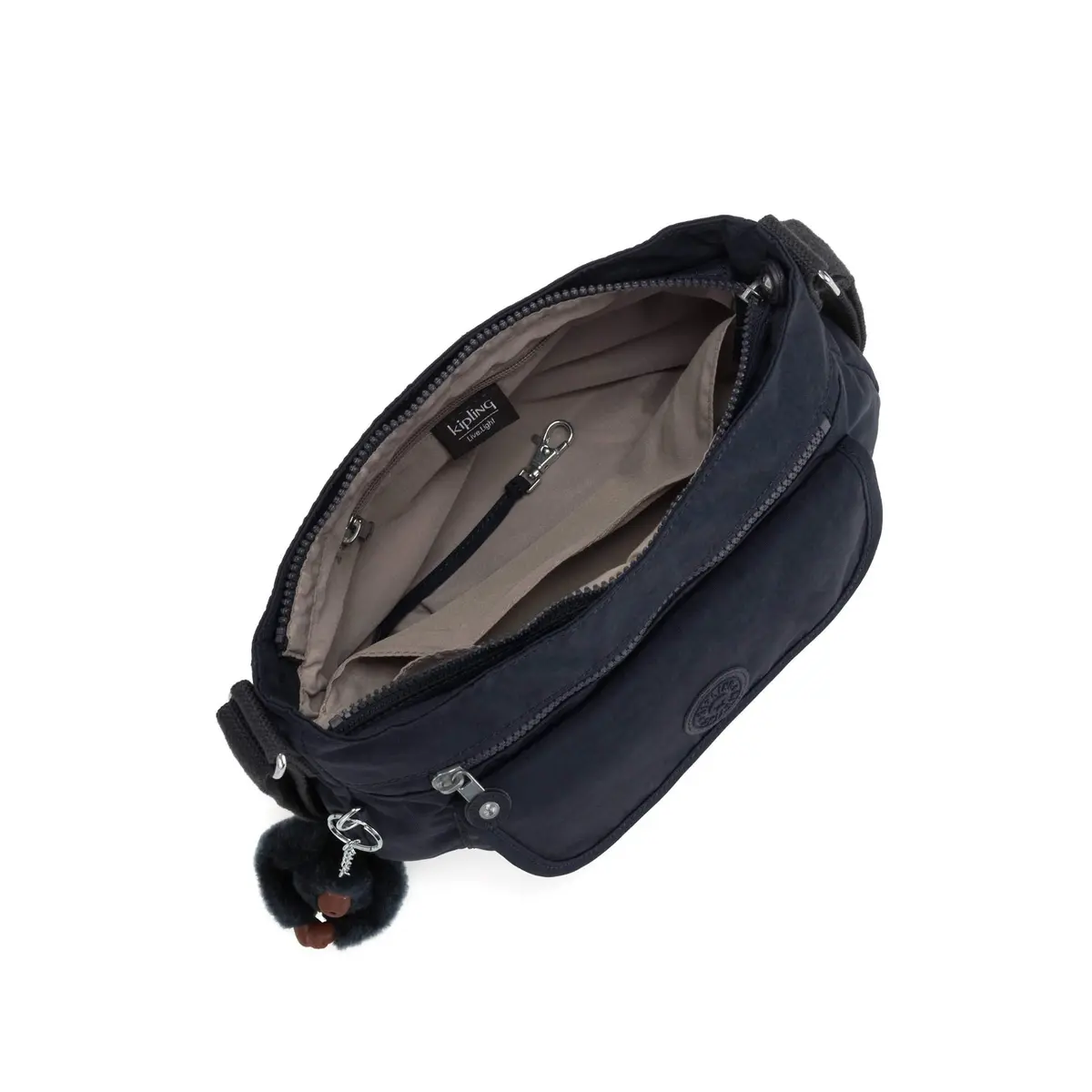 Kipling Syro Crossbody Bag - True Blue Tonal | Compact, Spacious Nylon Bag with Adjustable Strap - view 3