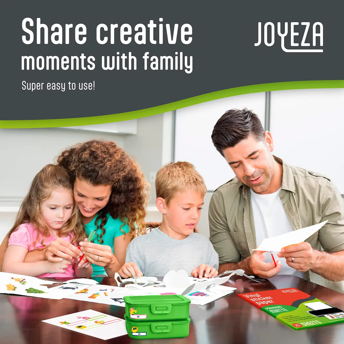 JOYEZA Premium Printable Vinyl Sticker Paper for Inkjet Printer - 25 Sheets Matte White Waterproof, Dries Quickly Vivid Colors, Holds Ink well- Tear Resistant - view 8