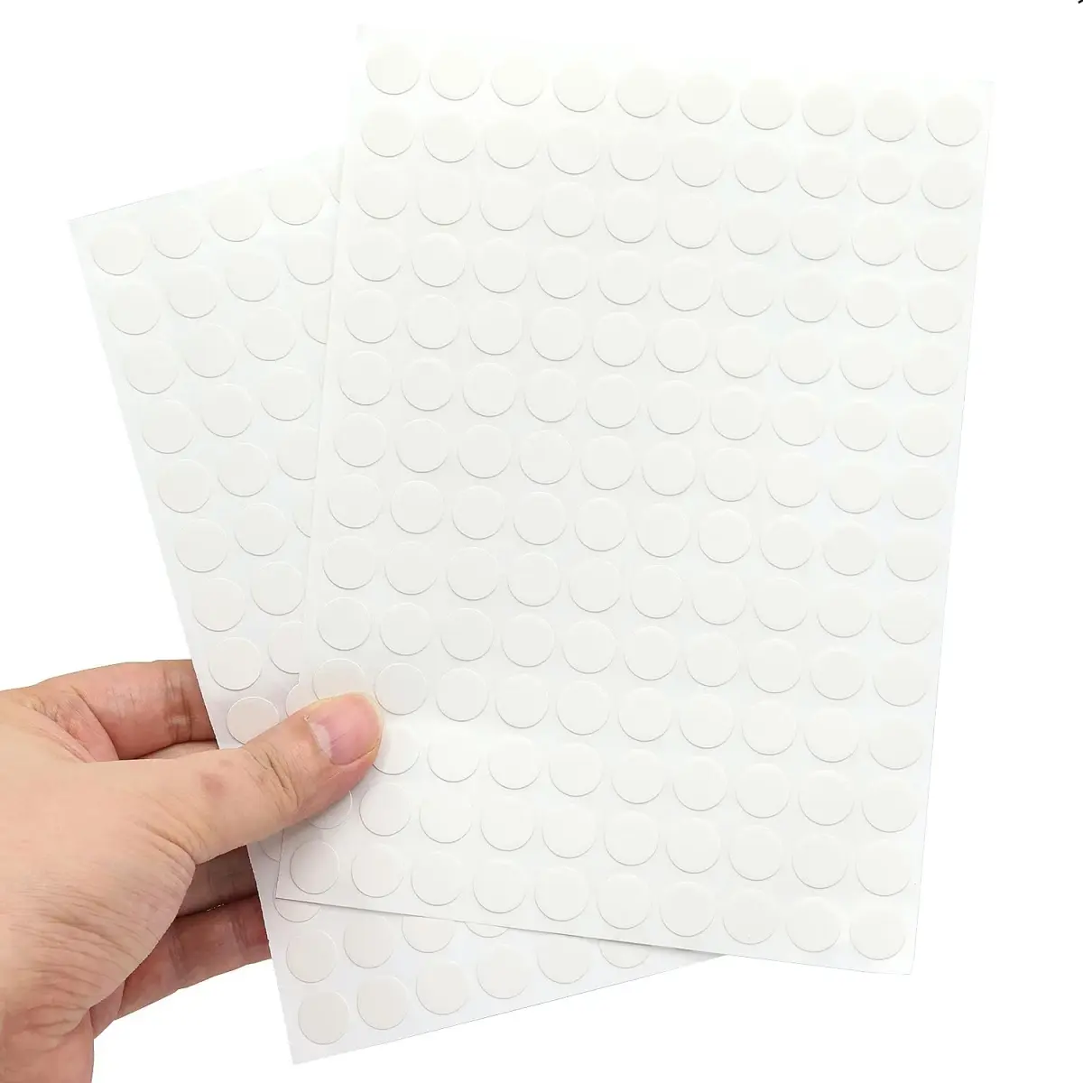 ZXUEZHENG White Self-Adhesive Screw Hole Stickers 12mm (0.47") | 280-Piece Pack for Furniture & Cabinets - view 5