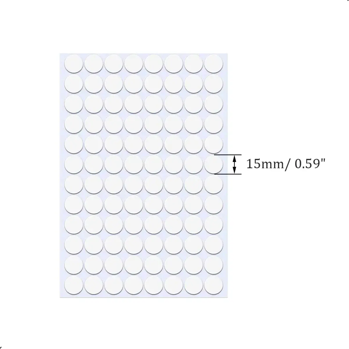 ZXUEZHENG White Screw Hole Stickers | 192-Count (96 per Sheet) for Furniture - view 2