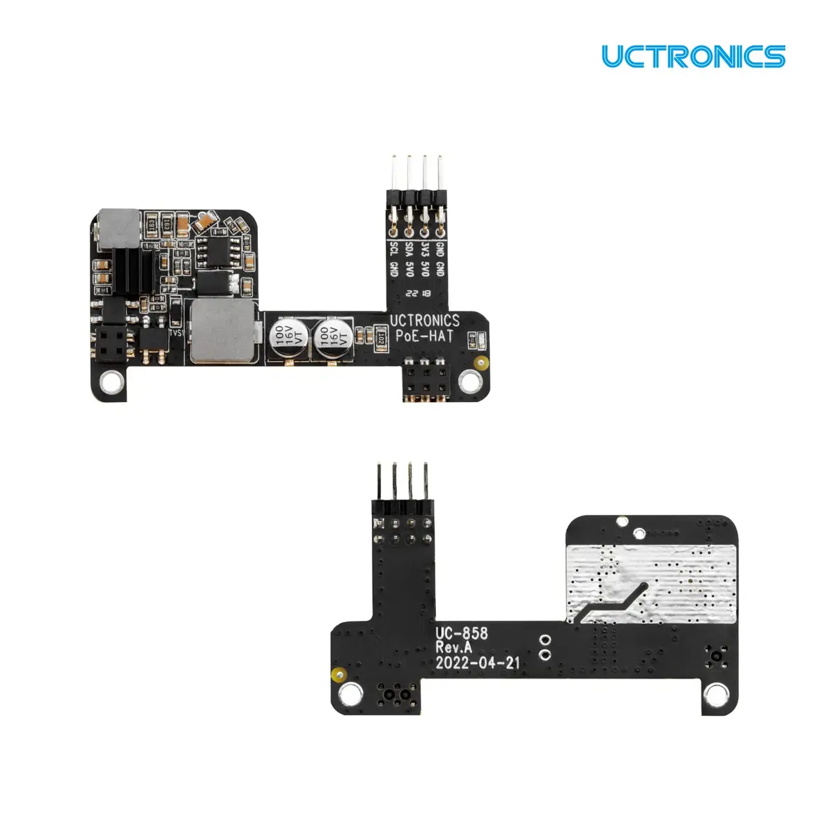 UCTRONICS PoE HAT for Raspberry Pi 4B/3B+ | Power Over Ethernet Support 802.3af - view 3