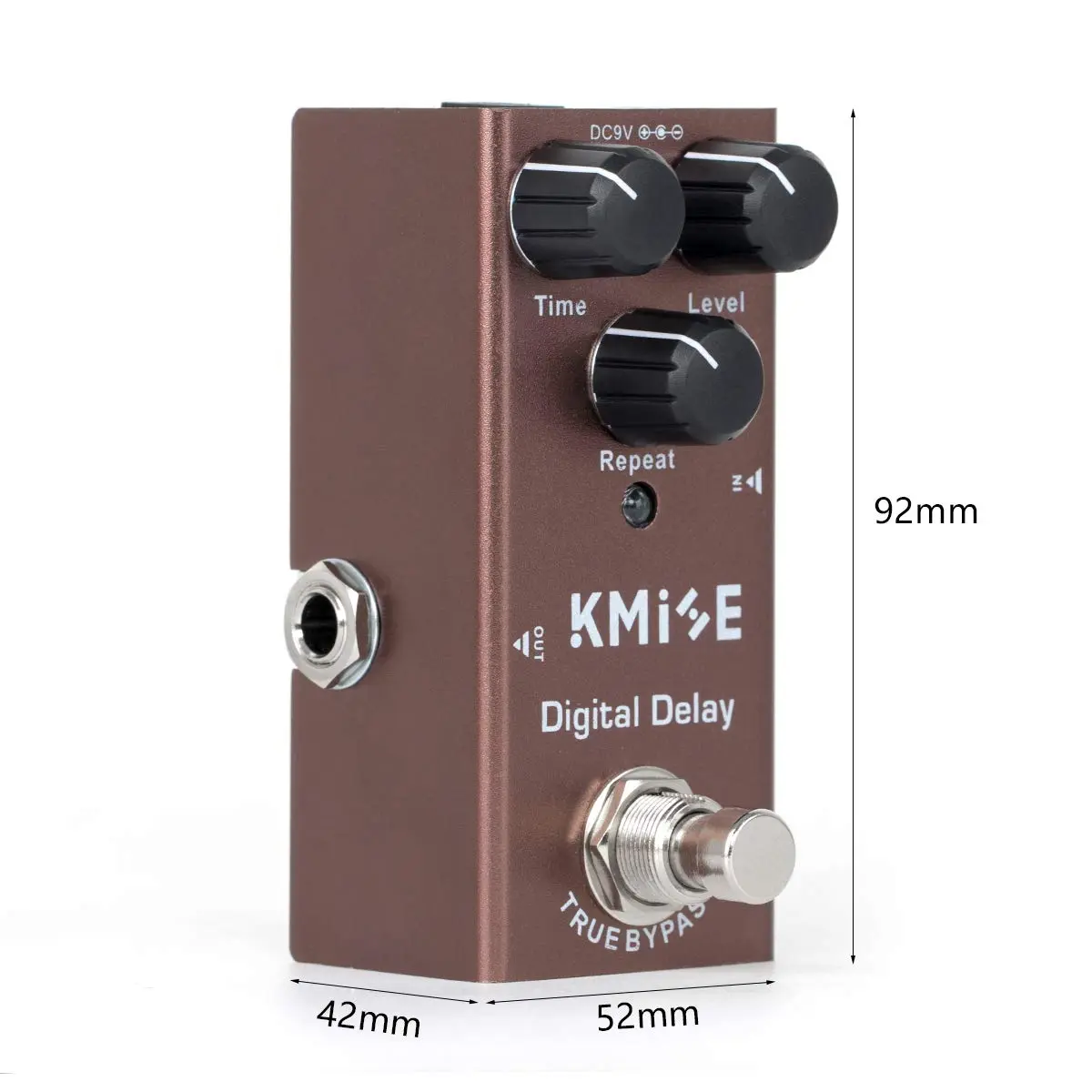 lotmusic Digital Delay Electric Guitar Effects Pedal 52mm (2.05in) x 92mm (3.62in) x 42mm (1.65in) | True Bypass Noise Reduction - view 7