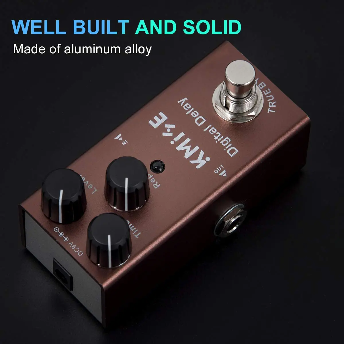 lotmusic Digital Delay Electric Guitar Effects Pedal 52mm (2.05in) x 92mm (3.62in) x 42mm (1.65in) | True Bypass Noise Reduction - view 2
