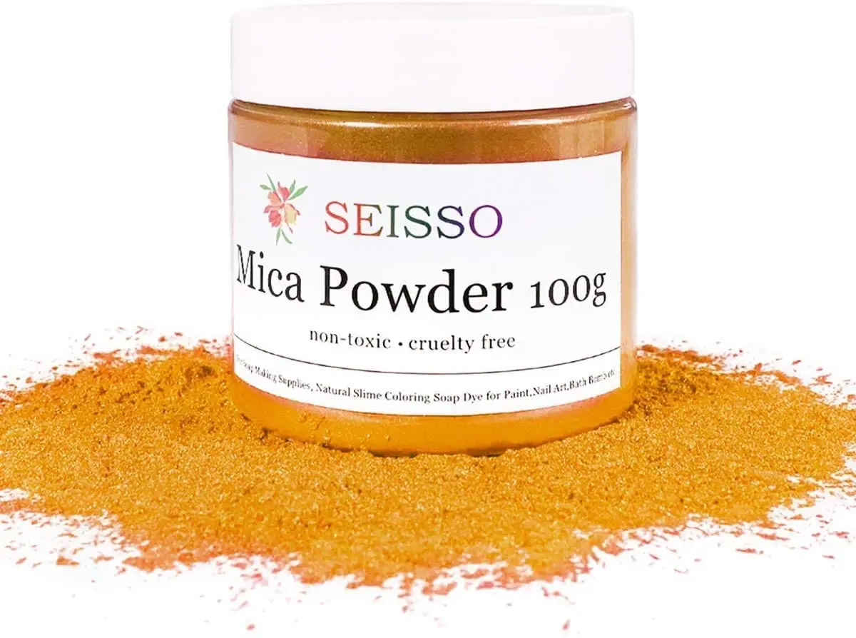 SEISSO Gold Mica Powder for Epoxy Resin 3.5 oz | Cosmetic Grade for Soap & Art - view 2