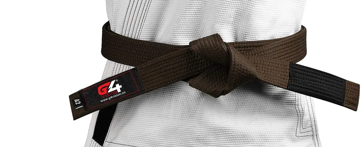 G4 VISION Jiu Jitsu BJJ Belt Brown A4 | Durable, Expert-Made for Training & Tournaments - view 3