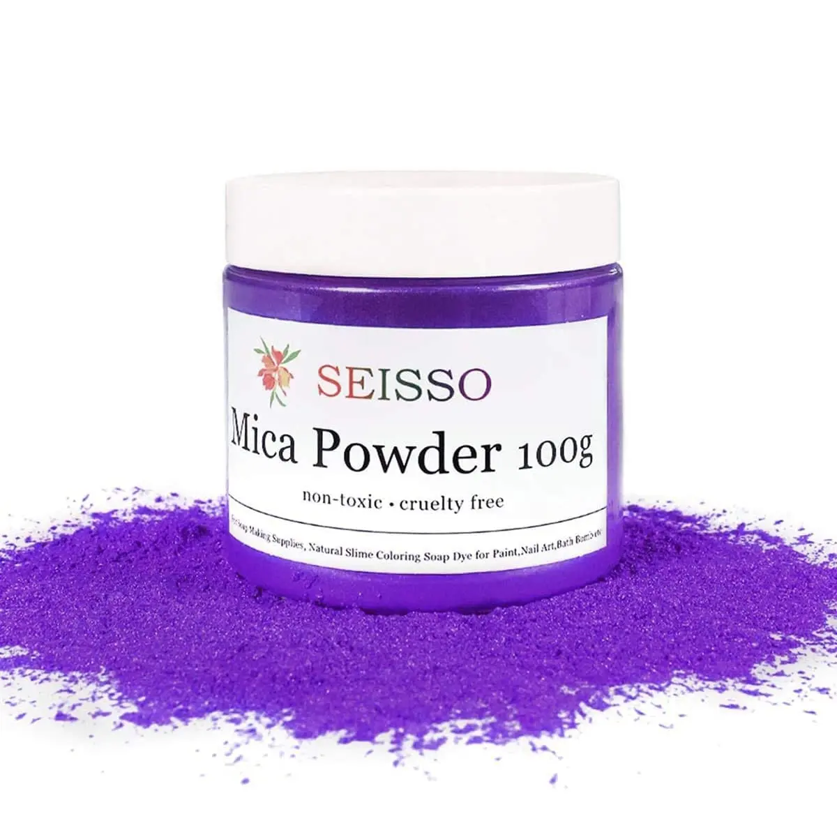 SEISSO Purple Mica Powder for Epoxy Resin 3.5 oz | Cosmetic Grade for Soap & Art - view 2