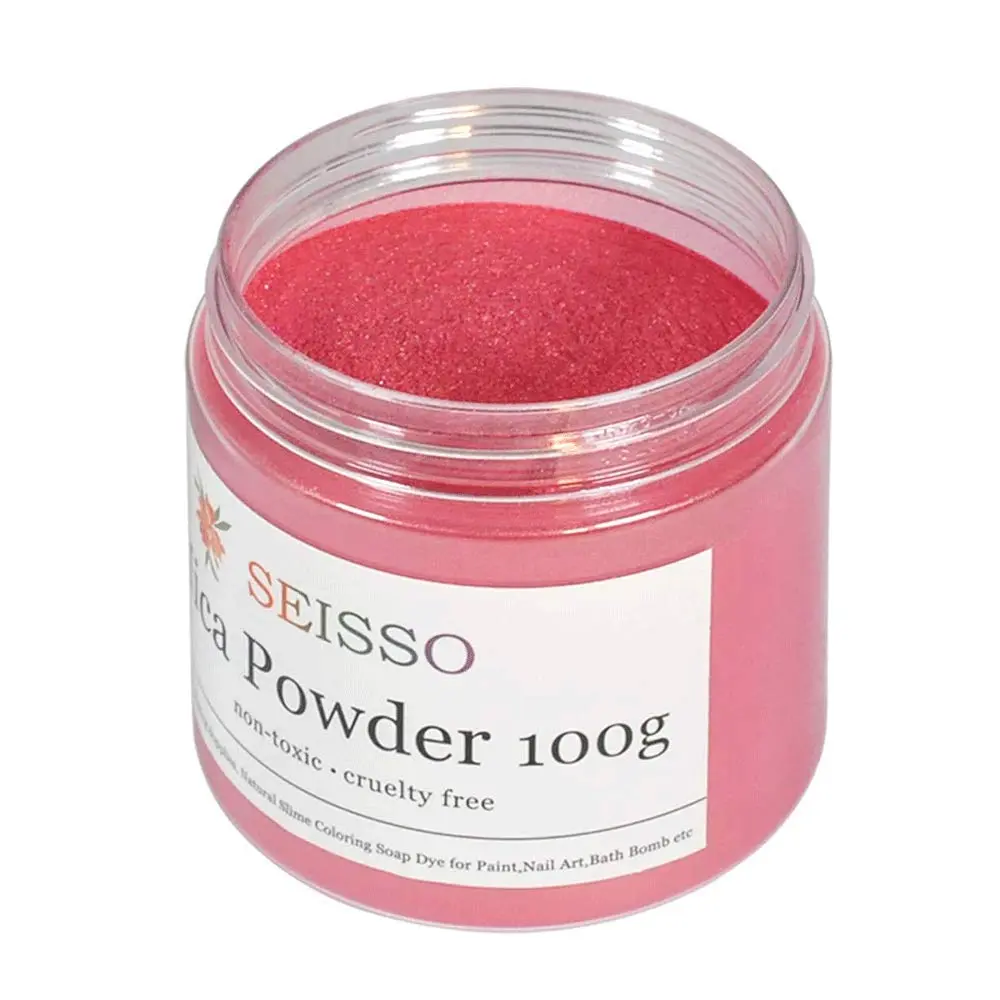 SEISSO Pink Mica Powder for Epoxy Resin 3.5 oz | Cosmetic Grade for Soap & Art - main product image