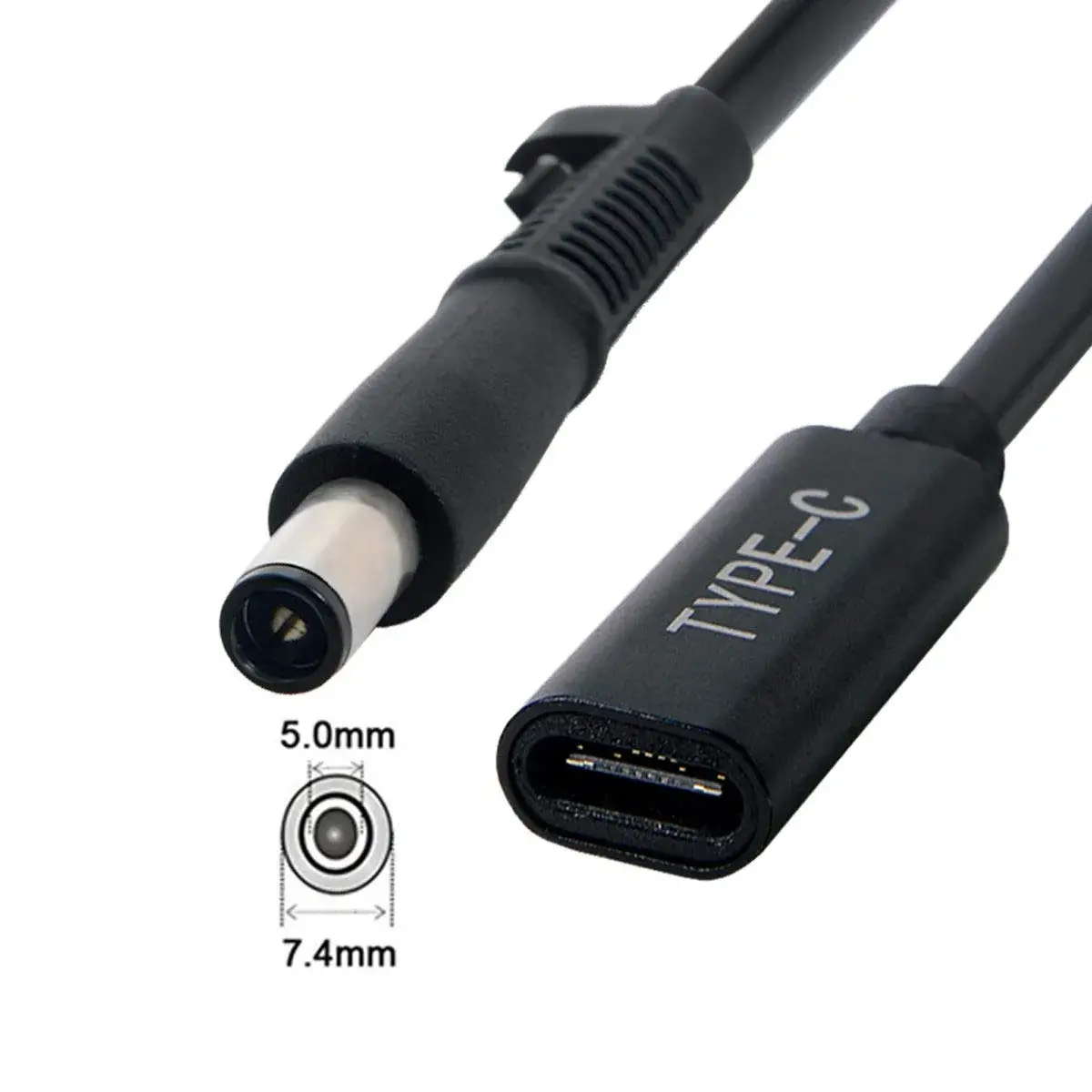 cablecc USB-C Female to DC 7.4x5.0mm PD Charge Cable 20cm (0.65ft) | Powers HP Laptops from USB-C Chargers - view 5