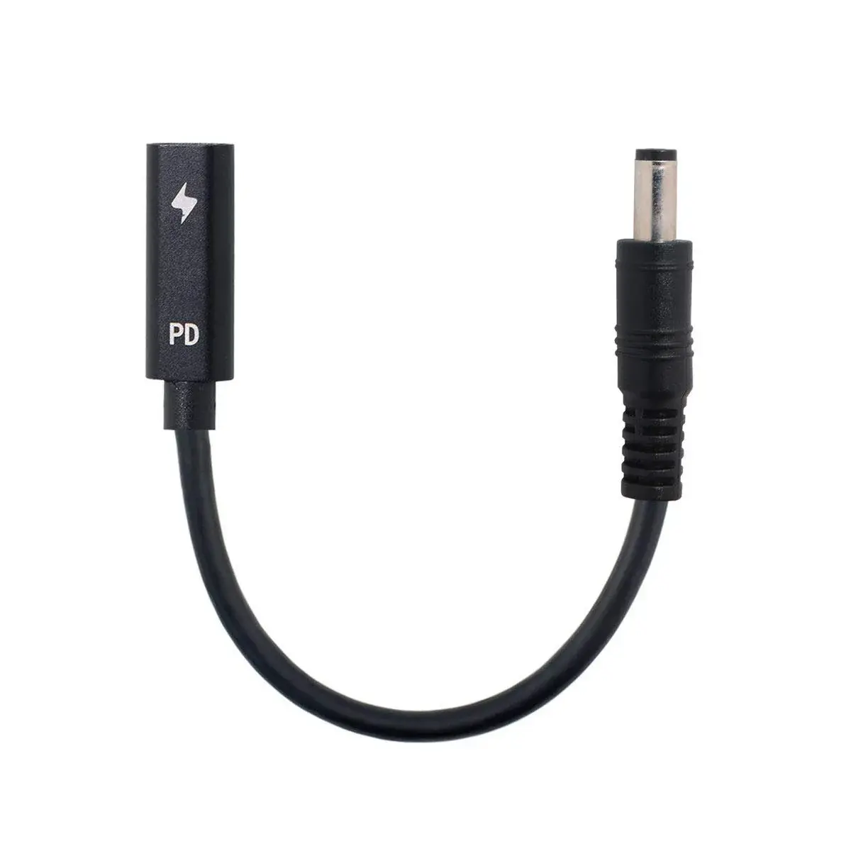 cablecc USB-C Female to DC 5.5x2.1mm PD Charge Cable 20cm (0.65ft) | Powers Laptops 18-20V - main product image
