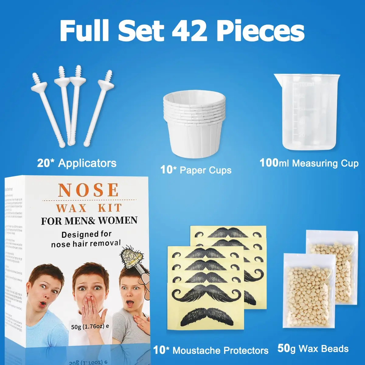 CoFashion Nose Wax Kit 50g (1.76 oz) | Painless Hair Removal for Nostrils & Ears - view 2