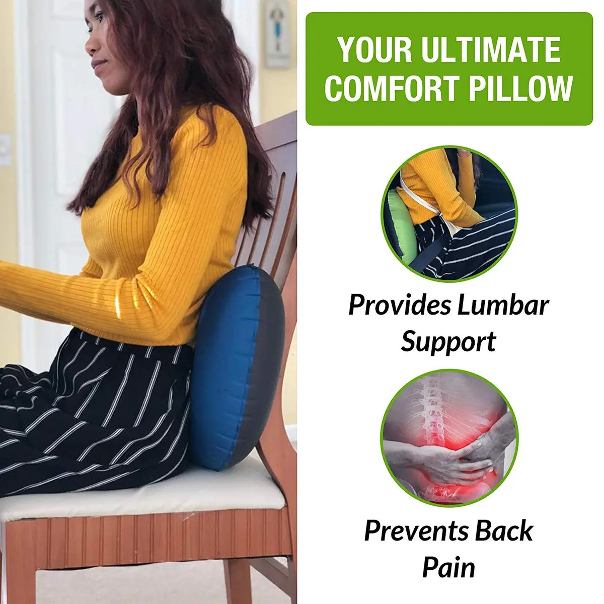 Emoly Green Pillow | Ultralight, Compressible for Travel & Support (70-120 chars) - view 4