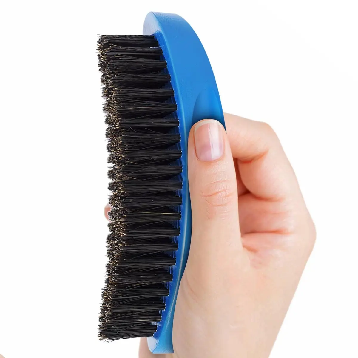 Aosina Medium Hard Wave Brush for Men | Curved Boar Bristle for 360 Waves - main product image