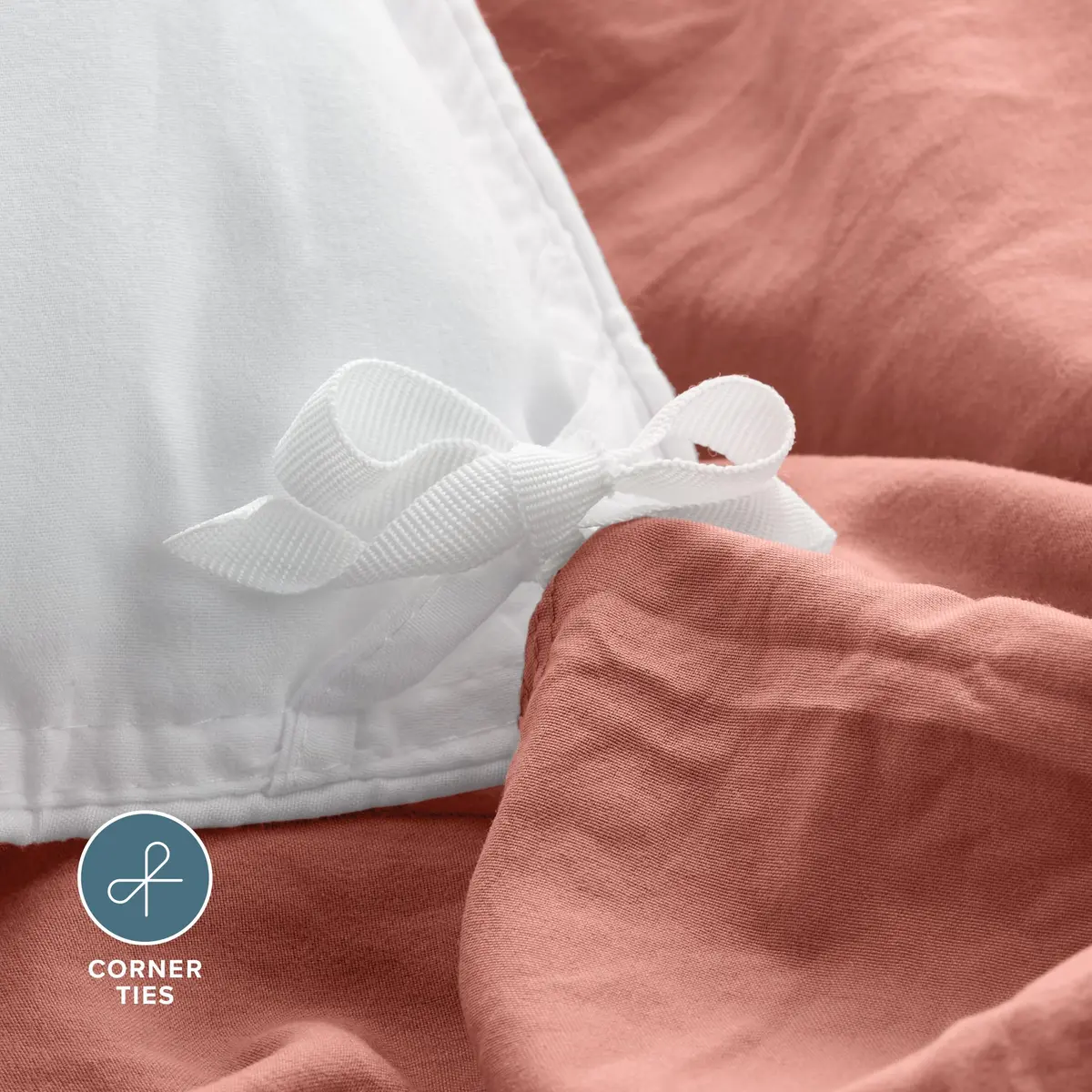 Bare Home Washed Duvet Cover Set 1800 Ultra-Soft (Twin/Twin XL, Dusty Rose) | Premium Microfiber Bedding - view 6