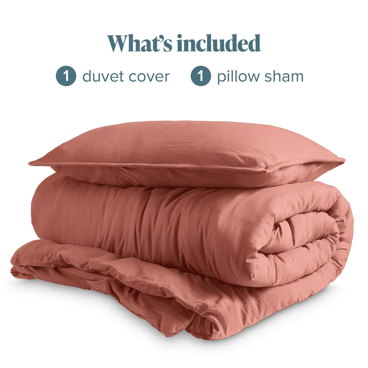 Bare Home Washed Duvet Cover Set 1800 Ultra-Soft (Twin/Twin XL, Dusty Rose) | Premium Microfiber Bedding - view 8