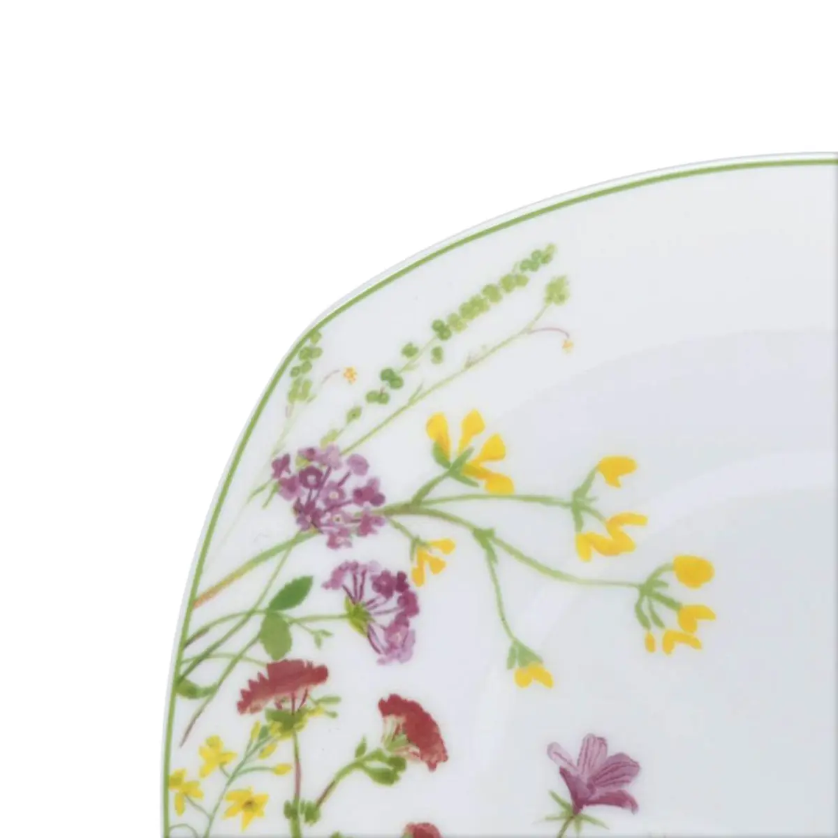 Mikasa Wildflower Garden Bone China Dinnerware Set, 16-Piece Service for 4, Square Plates and Bowls with Mugs | Floral Design - view 4