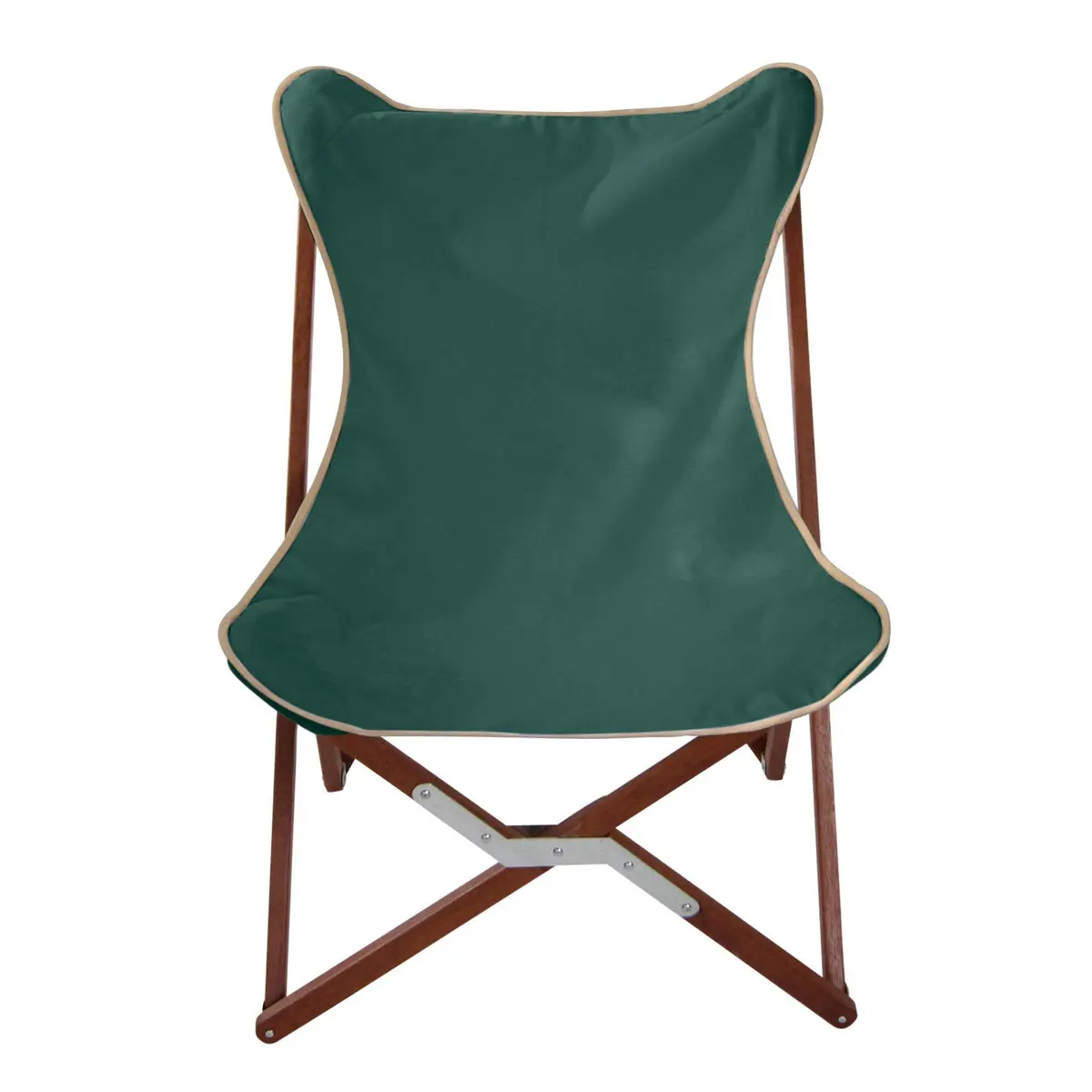 BYER OF MAINE Pangean Butterfly Chair, Easy-Fold Hardwood Sling Chair, 81cm (32") H x 58cm (23") W x 69cm (27") D - view 7
