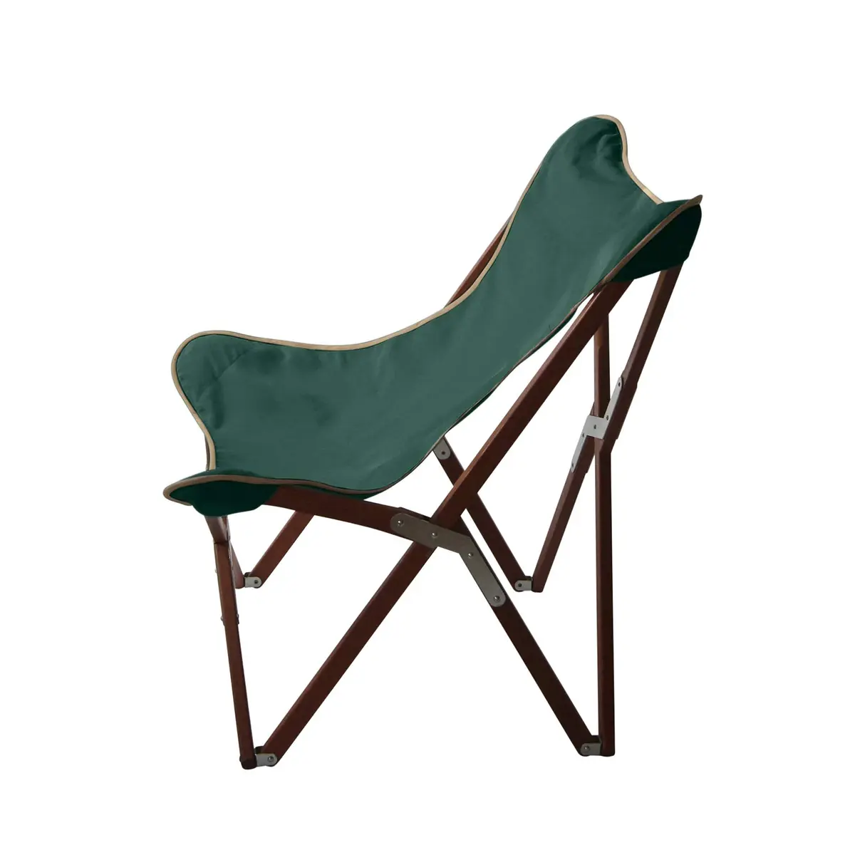 BYER OF MAINE Pangean Butterfly Chair, Easy-Fold Hardwood Sling Chair, 81cm (32") H x 58cm (23") W x 69cm (27") D - view 8