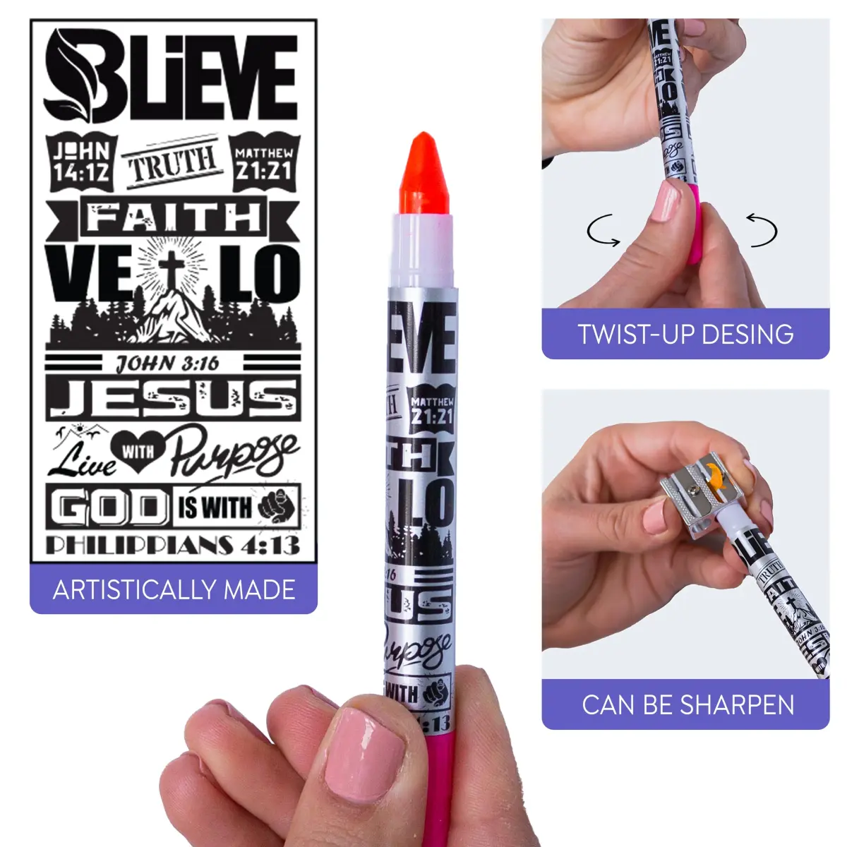 BLIEVE Aesthetic Gel Pens and Highlighters Set 10-Piece | Smooth Ink, No Bleed, Bible Journaling - view 6