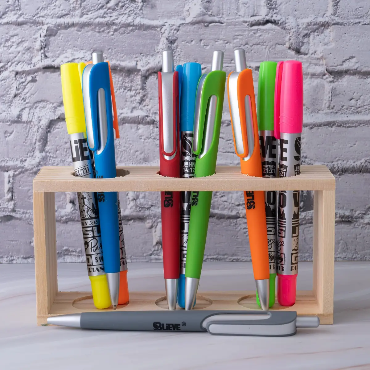 BLIEVE Aesthetic Gel Pens and Highlighters Set 10-Piece | Smooth Ink, No Bleed, Bible Journaling - view 3