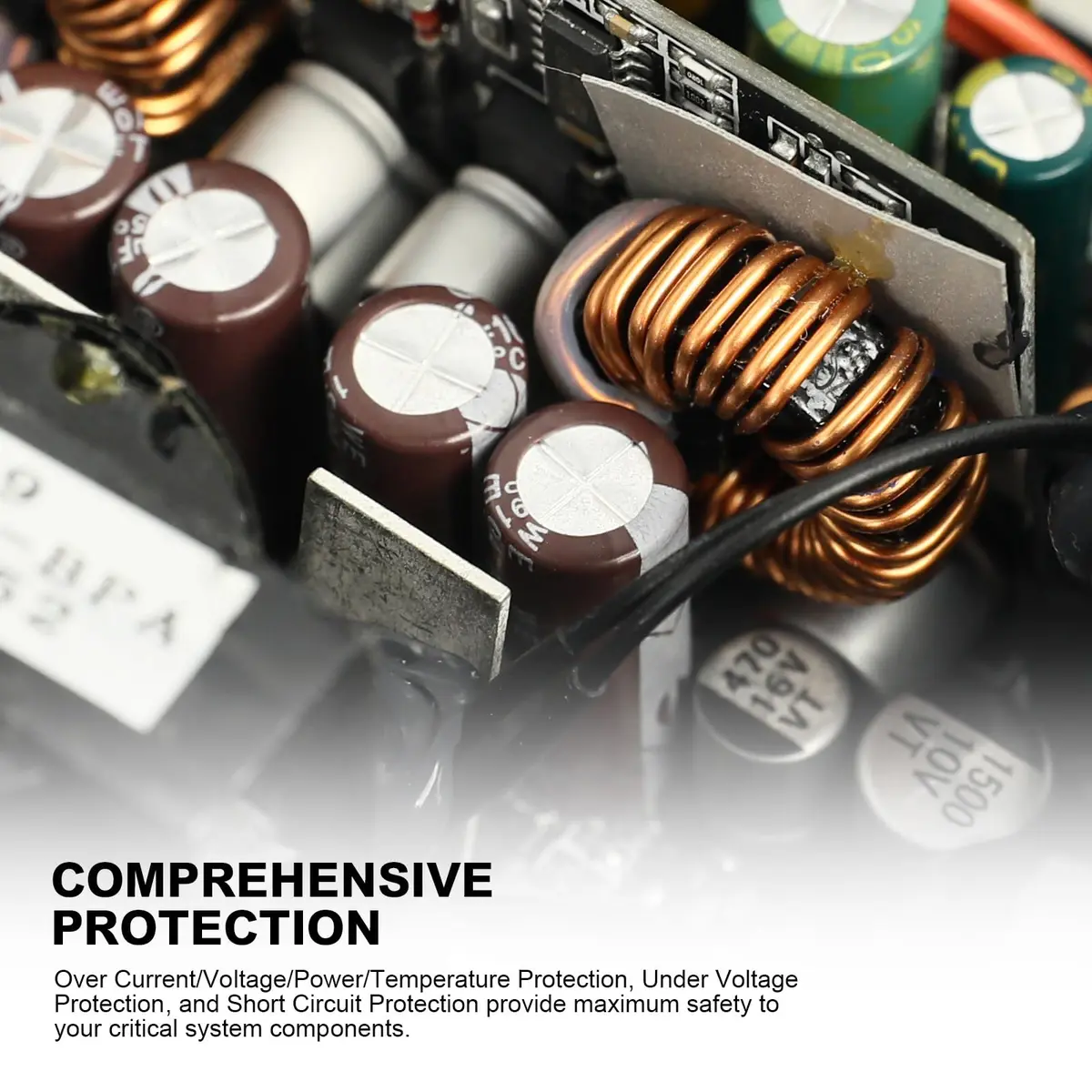 Segotep 650W Power Supply 80 Plus Gold Certified | Non-Modular Gaming PSU with 4 PCIe Connectors (120mm Fan) - view 7