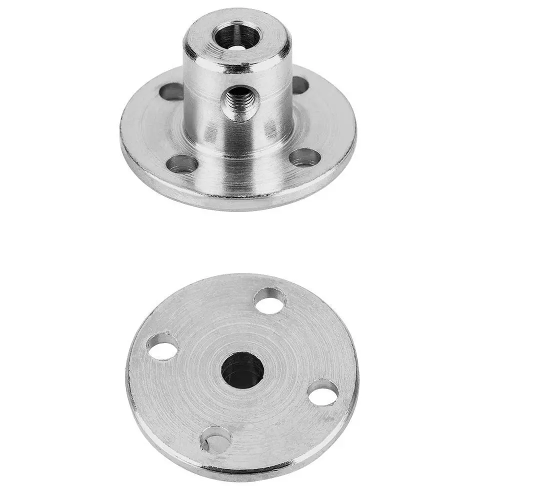 daier 4mm Flange Coupling Connector Set with Hex Wrench & Screws | 4 Pieces, 12mm Height, M3 Screws - view 2